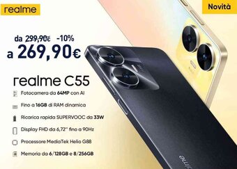 Unieuro Realme C55 offerta