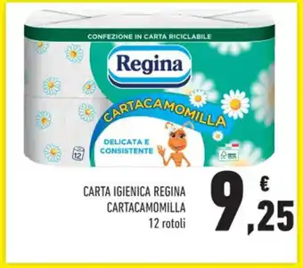 Conad Regina Carta Igienica Cartamomilla 12 Rotoli offerta