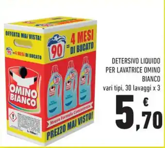 Conad Omino Bianco Detersivo Liquido Per Lavatrice 30 lavaggo x 3 offerta