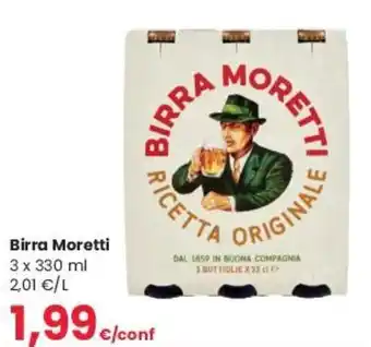 Despar Moretti Birra 3 x 330 ml offerta