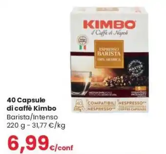 Despar Kimbo 40 Capsule di caffè 220 g offerta