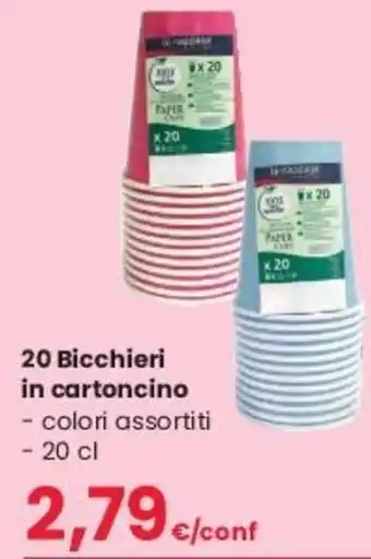 Despar 20 Bicchieri in Cartoncini 20 cl offerta