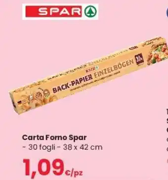 Despar Spar Carta Forno 30 fogli 38 x 42 cm offerta