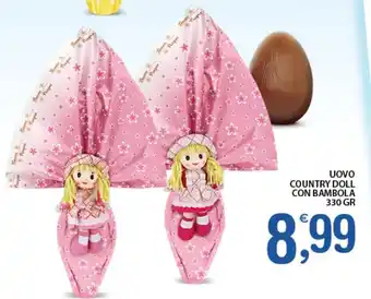 Qui Discount Uovo Country Doll con Bambola 330 gr offerta