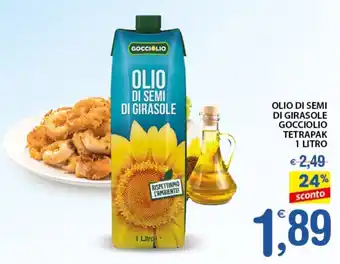 Qui Discount Gocciolio Olio di Semi di Girasole Tetrapak 1 litro offerta