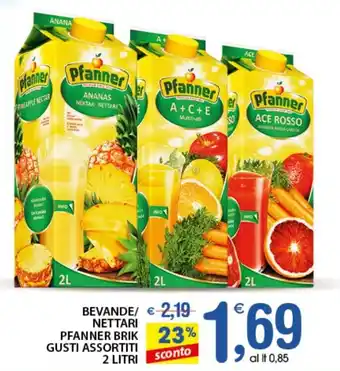 Pfanner Bevande/Nettari Brik Gusti Assortiti 2 litri