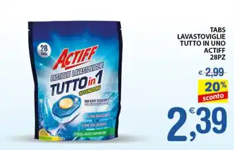 Actiff Tabs Lavastoviglie Tutto in Uno 28pz