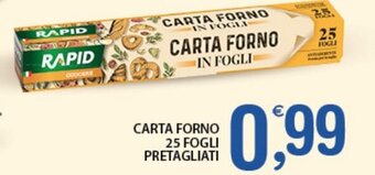 Qui Discount Carta Forno 25 Fogli Pretagliati offerta