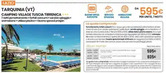 Eurospin Tarquinia (VT) Camping Village Tuscia Tirrenica offerta