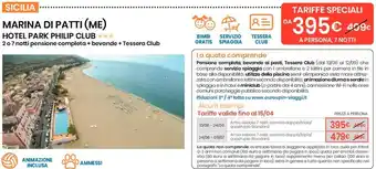 Eurospin Marina di Patti (ME) Hotel Park Philip Club offerta