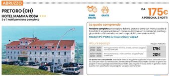 Eurospin Pretoro (CH) Hotel Mamma Rosa offerta