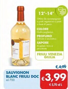 Sauvignon blanc friuli doc