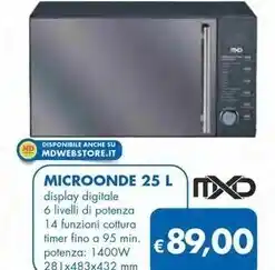 MD Discount Mxd microonde 25 l offerta