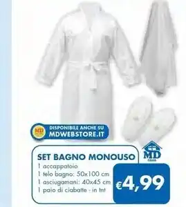 MD Discount Md casa - set bagno monouso offerta
