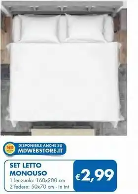 MD Discount Set letto monouso offerta