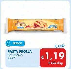 MD Discount Ca' bianca pasta frolla offerta