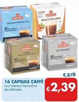 MD Discount 16 capsule caffè offerta
