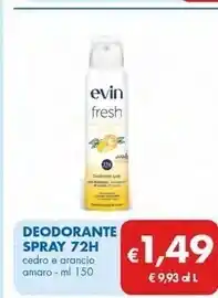 MD Discount Evin deodorante spray offerta