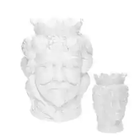 Gicos vaso testa di moro bianco 16cm