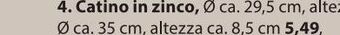 Catino in zinco