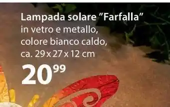 Lampada solare farfalla