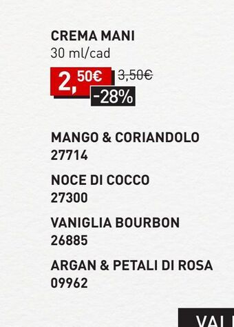 Crema per le mani 30ml