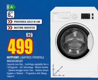 Lavatrice carica frontale hotpoint 8kg