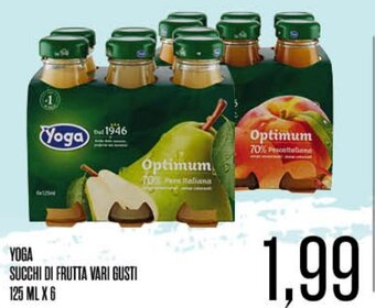 Supermercati Pasquale Prisco Yoga Succhi di Frutta vari gusti 125 ml x 6 offerta
