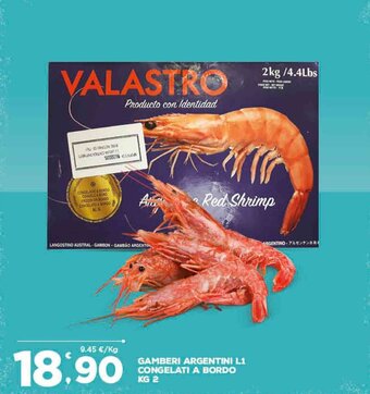 Deco Supermercati Gamberi Argentini L1 Congelati a Bordo kg 2 offerta