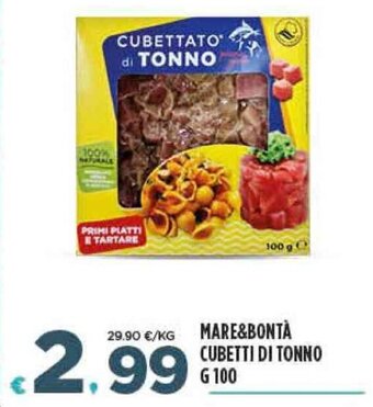Deco Supermercati Mare & Bontà Cubetti di Tonno g 100 offerta