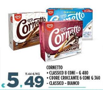 Deco Supermercati Cornetto Classico 8 Coni g 480 offerta