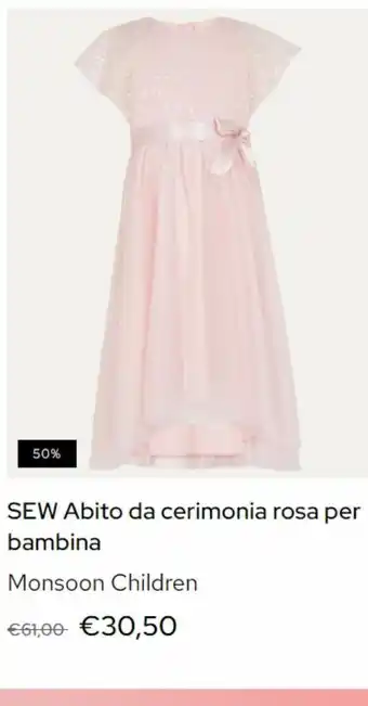 Abito da cerimonia rosa per bambina
