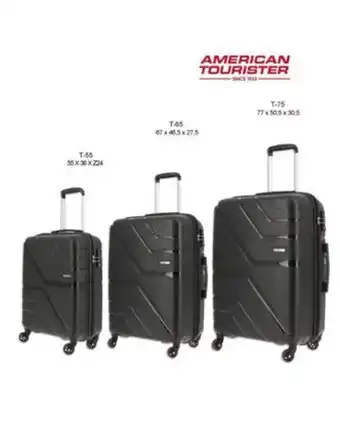 Globo Moda American tourister- trolley in propilene nero 4 ruote con combinazione tsa offerta