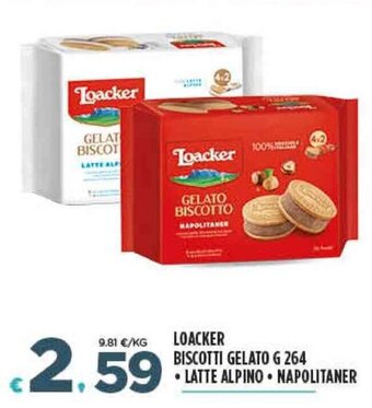 Deco Supermercati Loacker Biscotti Gelato g 264 offerta