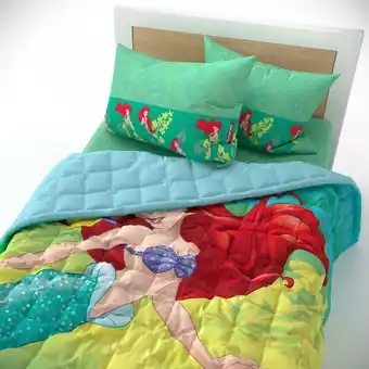 Kisenè Disney trapuntino primaverile in microfibra disegno ariel offerta