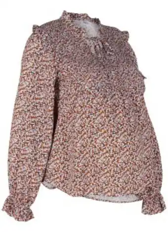 Blusa prémaman con lavorazione smock in viscosa sostenibile