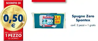 Esselunga Spontex Spugne Zero 2 pezzi + 1 gratis offerta