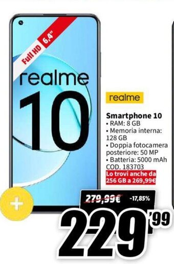 MediaWorld realme Smartphone 10 offerta