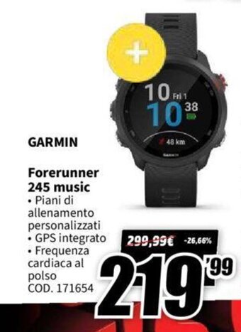 MediaWorld Garmin Forerunner 245 music offerta