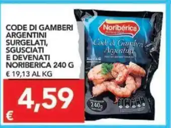 TuoDi Norberica Code Di Gamberi Argentini Surgelati, Sgusciati E Devenati Noriberica 240 g offerta