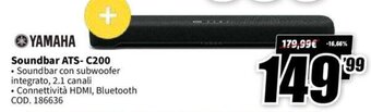 MediaWorld Yamaha Soundbar ATS-C200 offerta