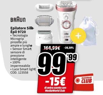 MediaWorld Braun Epilatore Silk-Épil 9720 offerta