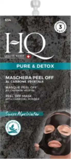 Maschera peel off al carbone vegetale