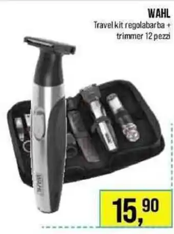 Wahl Travel kit regolabarba + trimmer 12 pezzi