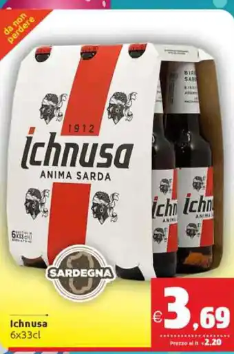 Vicino a te supermercati Ichnusa 6x33 cl offerta