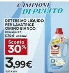 Coop Omino Bianco Detersivo Liquido Per Lavatrice offerta