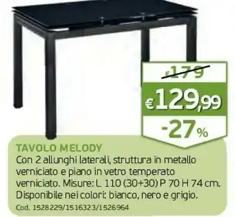 GRANCASA Tavolo Melody offerta