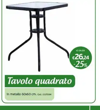 GRANCASA Tavolo Quadrato In Metallo offerta