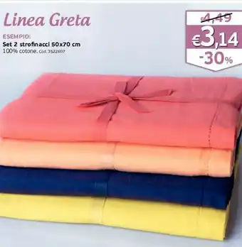 Linea Greta Set 2 Strofinacci 50x70 Cm