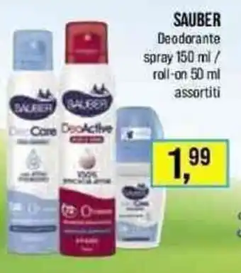 Lillapois Sauber Deodorante 150ml/50ml offerta